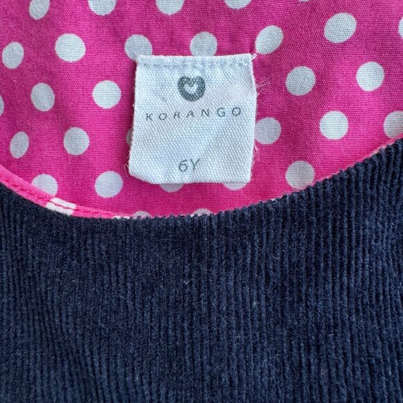 KORANGO Australia Unicorn Corduroy Pinafore Dress Set Girls 6 Pink Pointelle Top - Picture 9 of 15